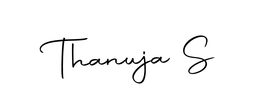 This is the best signature style for the Thanuja S name. Also you like these signature font (Autography-DOLnW). Mix name signature. Thanuja S signature style 10 images and pictures png