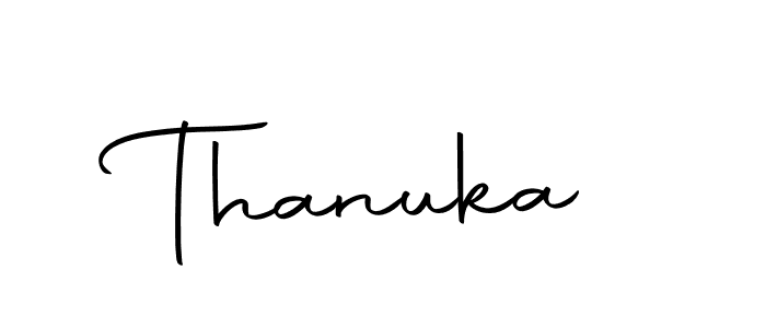 Use a signature maker to create a handwritten signature online. With this signature software, you can design (Autography-DOLnW) your own signature for name Thanuka. Thanuka signature style 10 images and pictures png