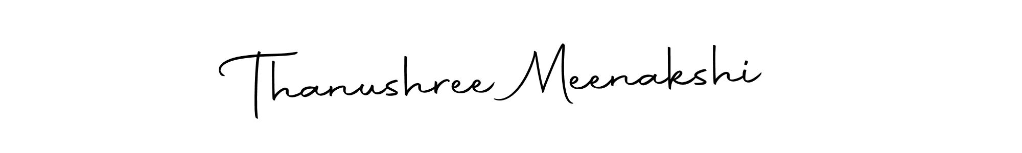 Make a beautiful signature design for name Thanushree Meenakshi. With this signature (Autography-DOLnW) style, you can create a handwritten signature for free. Thanushree Meenakshi signature style 10 images and pictures png