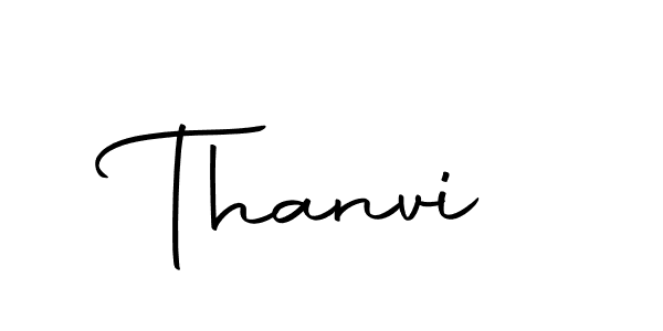 Use a signature maker to create a handwritten signature online. With this signature software, you can design (Autography-DOLnW) your own signature for name Thanvi. Thanvi signature style 10 images and pictures png