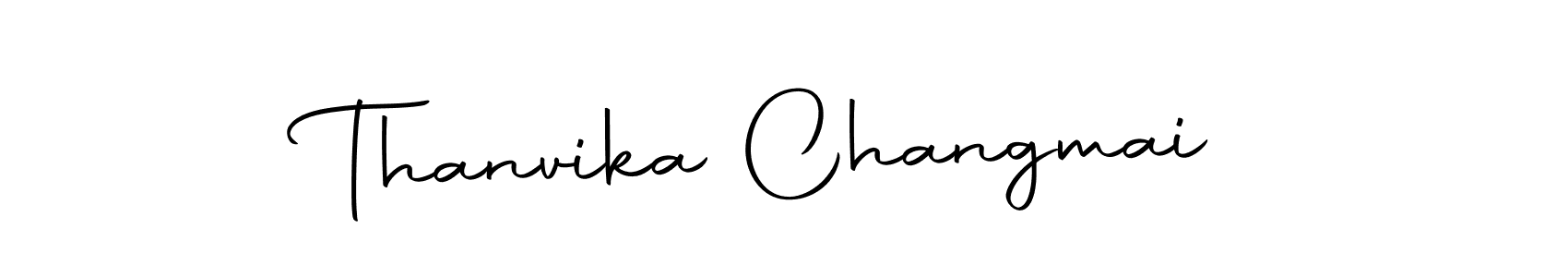 if you are searching for the best signature style for your name Thanvika Changmai. so please give up your signature search. here we have designed multiple signature styles  using Autography-DOLnW. Thanvika Changmai signature style 10 images and pictures png