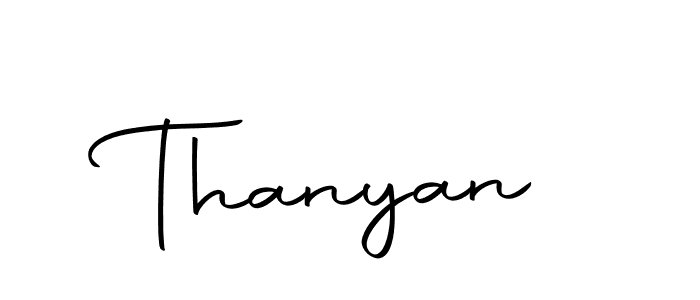 Use a signature maker to create a handwritten signature online. With this signature software, you can design (Autography-DOLnW) your own signature for name Thanyan. Thanyan signature style 10 images and pictures png