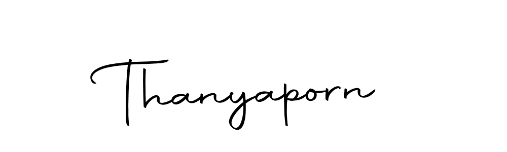 Use a signature maker to create a handwritten signature online. With this signature software, you can design (Autography-DOLnW) your own signature for name Thanyaporn. Thanyaporn signature style 10 images and pictures png
