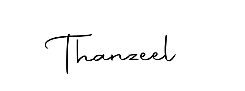 Use a signature maker to create a handwritten signature online. With this signature software, you can design (Autography-DOLnW) your own signature for name Thanzeel. Thanzeel signature style 10 images and pictures png