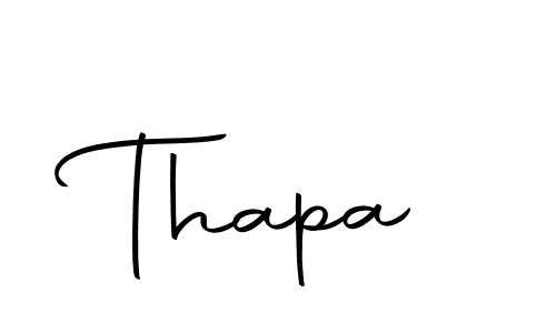 Create a beautiful signature design for name Thapa. With this signature (Autography-DOLnW) fonts, you can make a handwritten signature for free. Thapa signature style 10 images and pictures png