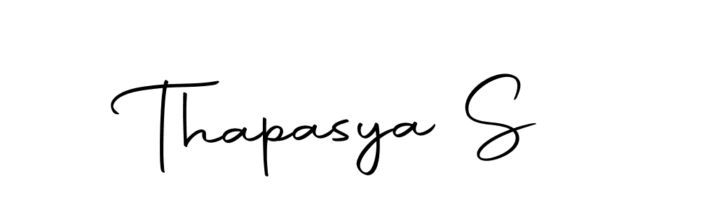 Create a beautiful signature design for name Thapasya S. With this signature (Autography-DOLnW) fonts, you can make a handwritten signature for free. Thapasya S signature style 10 images and pictures png