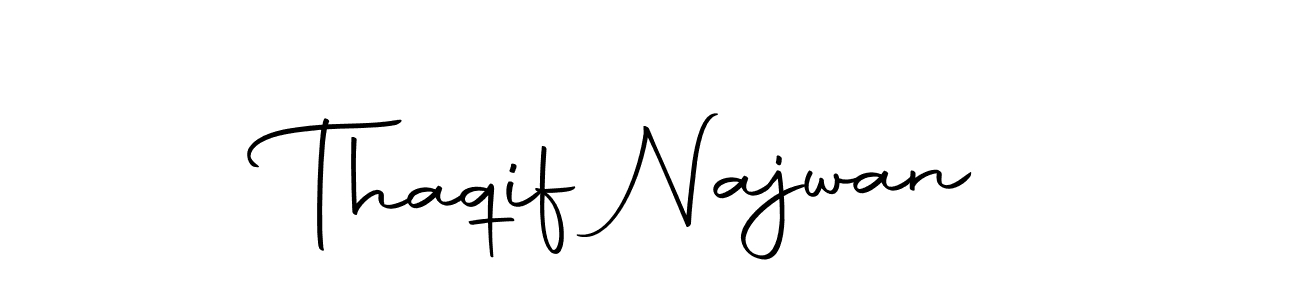 How to make Thaqif Najwan name signature. Use Autography-DOLnW style for creating short signs online. This is the latest handwritten sign. Thaqif Najwan signature style 10 images and pictures png