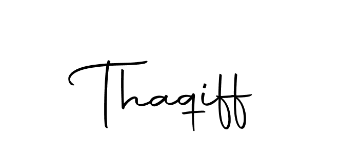 You should practise on your own different ways (Autography-DOLnW) to write your name (Thaqiff) in signature. don't let someone else do it for you. Thaqiff signature style 10 images and pictures png