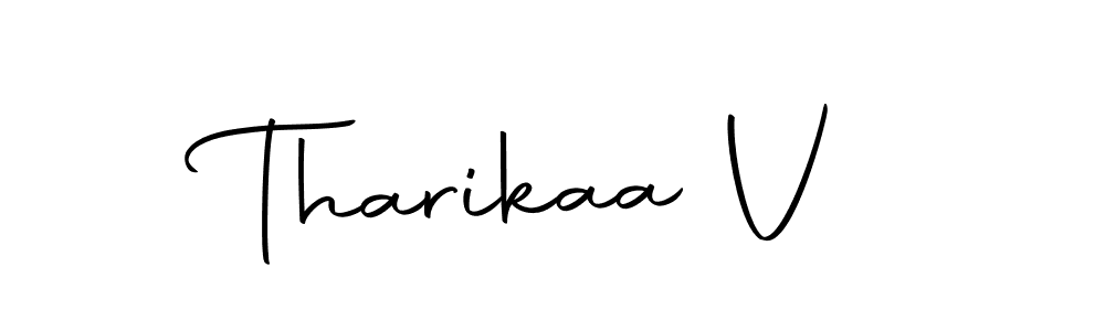Tharikaa V stylish signature style. Best Handwritten Sign (Autography-DOLnW) for my name. Handwritten Signature Collection Ideas for my name Tharikaa V. Tharikaa V signature style 10 images and pictures png