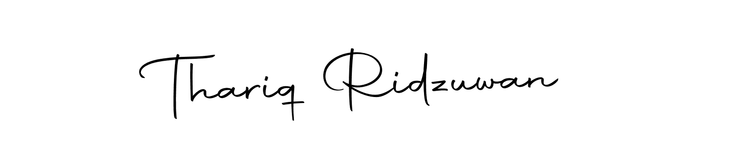 How to make Thariq Ridzuwan name signature. Use Autography-DOLnW style for creating short signs online. This is the latest handwritten sign. Thariq Ridzuwan signature style 10 images and pictures png