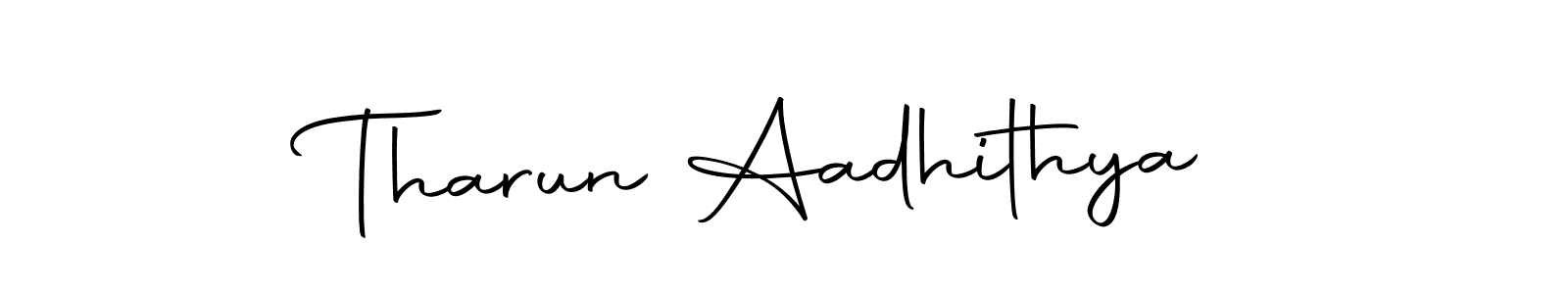 Autography-DOLnW is a professional signature style that is perfect for those who want to add a touch of class to their signature. It is also a great choice for those who want to make their signature more unique. Get Tharun Aadhithya name to fancy signature for free. Tharun Aadhithya signature style 10 images and pictures png