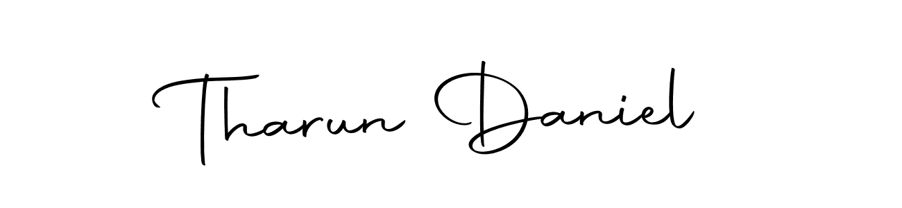 Create a beautiful signature design for name Tharun Daniel. With this signature (Autography-DOLnW) fonts, you can make a handwritten signature for free. Tharun Daniel signature style 10 images and pictures png