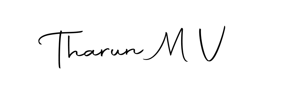 Tharun M V stylish signature style. Best Handwritten Sign (Autography-DOLnW) for my name. Handwritten Signature Collection Ideas for my name Tharun M V. Tharun M V signature style 10 images and pictures png