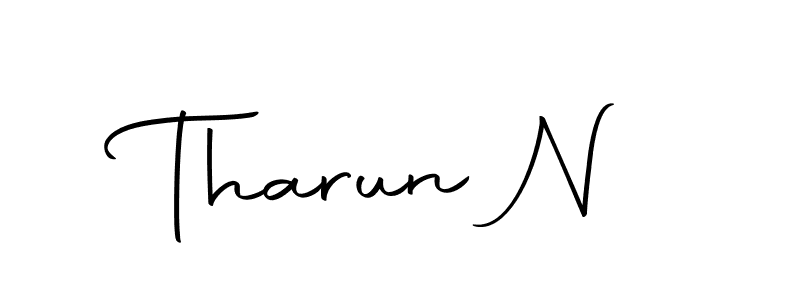 Design your own signature with our free online signature maker. With this signature software, you can create a handwritten (Autography-DOLnW) signature for name Tharun N. Tharun N signature style 10 images and pictures png