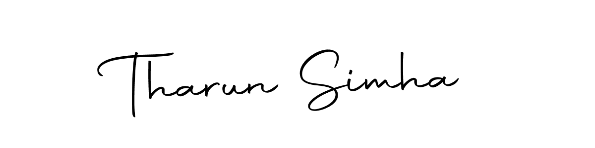 Use a signature maker to create a handwritten signature online. With this signature software, you can design (Autography-DOLnW) your own signature for name Tharun Simha. Tharun Simha signature style 10 images and pictures png