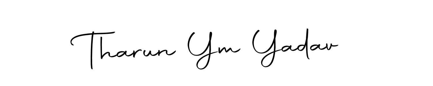 Design your own signature with our free online signature maker. With this signature software, you can create a handwritten (Autography-DOLnW) signature for name Tharun Ym Yadav. Tharun Ym Yadav signature style 10 images and pictures png