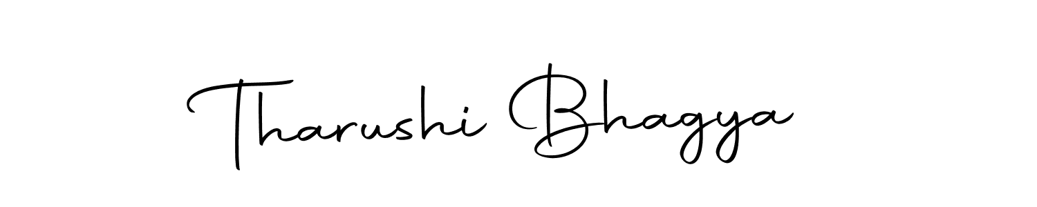How to make Tharushi Bhagya name signature. Use Autography-DOLnW style for creating short signs online. This is the latest handwritten sign. Tharushi Bhagya signature style 10 images and pictures png