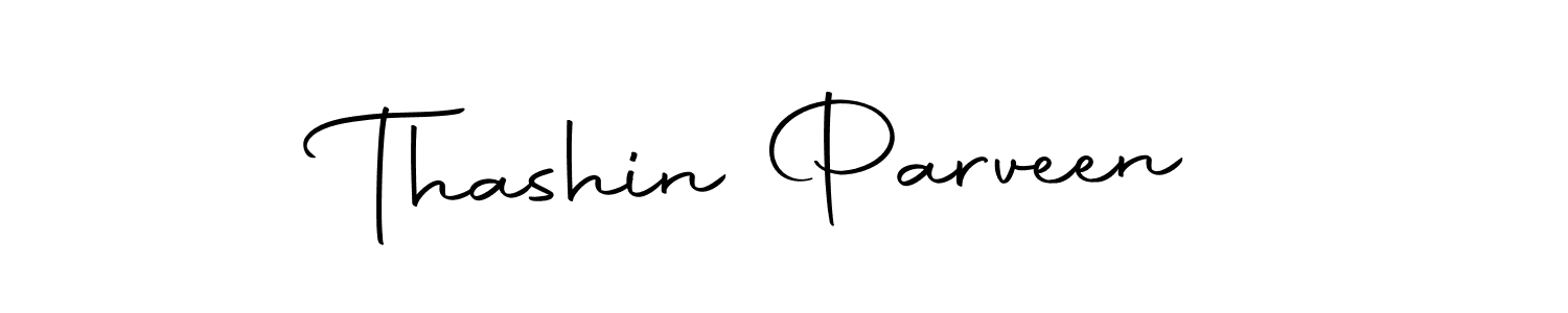 Make a beautiful signature design for name Thashin Parveen. Use this online signature maker to create a handwritten signature for free. Thashin Parveen signature style 10 images and pictures png