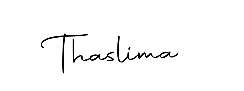 Create a beautiful signature design for name Thaslima. With this signature (Autography-DOLnW) fonts, you can make a handwritten signature for free. Thaslima signature style 10 images and pictures png