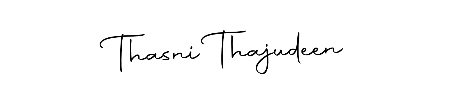 The best way (Autography-DOLnW) to make a short signature is to pick only two or three words in your name. The name Thasni Thajudeen include a total of six letters. For converting this name. Thasni Thajudeen signature style 10 images and pictures png