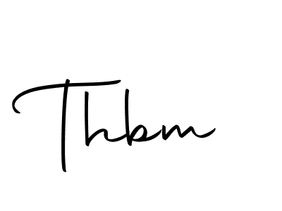 The best way (Autography-DOLnW) to make a short signature is to pick only two or three words in your name. The name Thbm include a total of six letters. For converting this name. Thbm signature style 10 images and pictures png