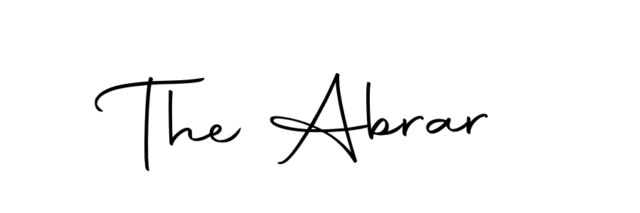 Design your own signature with our free online signature maker. With this signature software, you can create a handwritten (Autography-DOLnW) signature for name The Abrar. The Abrar signature style 10 images and pictures png