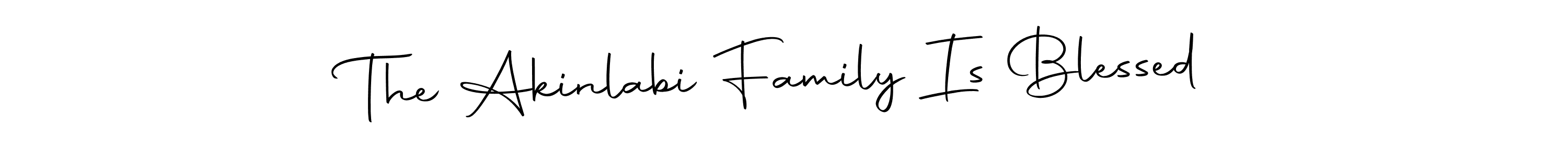 Design your own signature with our free online signature maker. With this signature software, you can create a handwritten (Autography-DOLnW) signature for name The Akinlabi Family Is Blessed. The Akinlabi Family Is Blessed signature style 10 images and pictures png