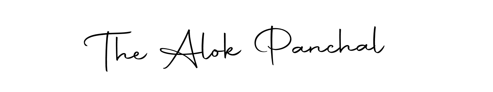 How to make The Alok Panchal name signature. Use Autography-DOLnW style for creating short signs online. This is the latest handwritten sign. The Alok Panchal signature style 10 images and pictures png