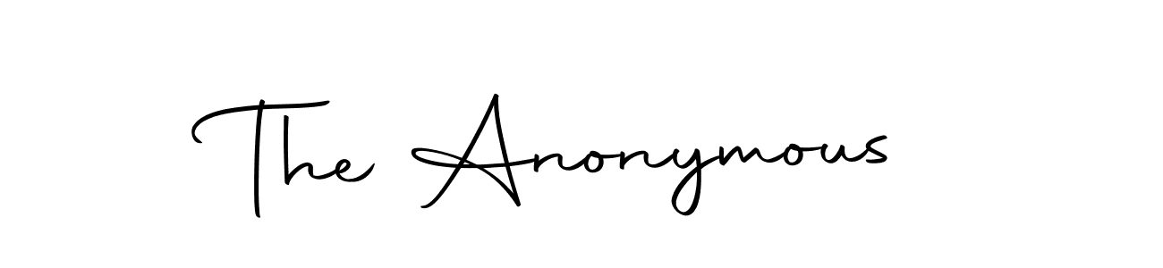 Make a beautiful signature design for name The Anonymous. Use this online signature maker to create a handwritten signature for free. The Anonymous signature style 10 images and pictures png