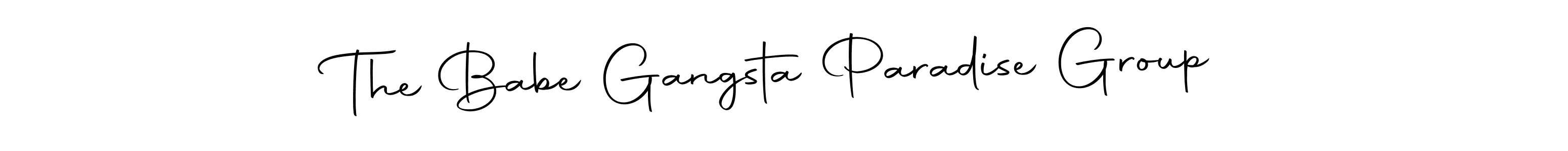 Design your own signature with our free online signature maker. With this signature software, you can create a handwritten (Autography-DOLnW) signature for name The Babe Gangsta Paradise Group. The Babe Gangsta Paradise Group signature style 10 images and pictures png