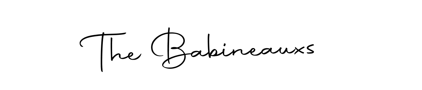 How to make The Babineauxs name signature. Use Autography-DOLnW style for creating short signs online. This is the latest handwritten sign. The Babineauxs signature style 10 images and pictures png