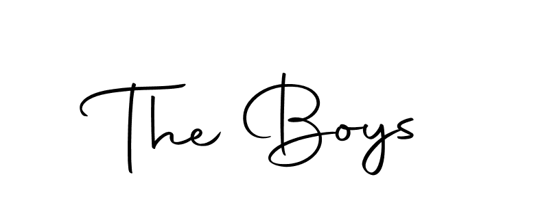 Design your own signature with our free online signature maker. With this signature software, you can create a handwritten (Autography-DOLnW) signature for name The Boys. The Boys signature style 10 images and pictures png