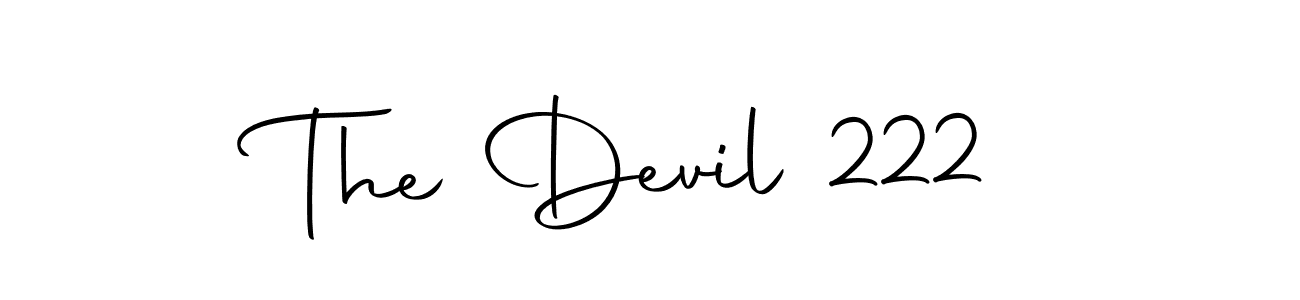 Design your own signature with our free online signature maker. With this signature software, you can create a handwritten (Autography-DOLnW) signature for name The Devil 222. The Devil 222 signature style 10 images and pictures png