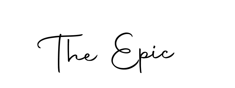 Design your own signature with our free online signature maker. With this signature software, you can create a handwritten (Autography-DOLnW) signature for name The Epic. The Epic signature style 10 images and pictures png