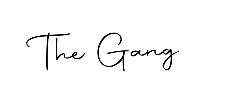 Design your own signature with our free online signature maker. With this signature software, you can create a handwritten (Autography-DOLnW) signature for name The Gang. The Gang signature style 10 images and pictures png