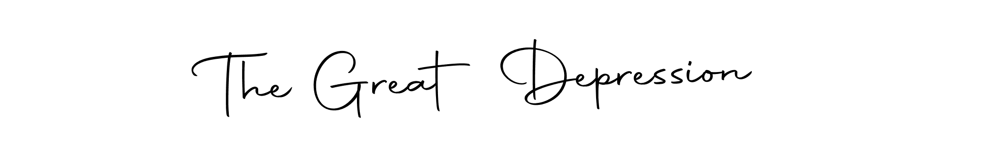 Make a beautiful signature design for name The Great Depression. With this signature (Autography-DOLnW) style, you can create a handwritten signature for free. The Great Depression signature style 10 images and pictures png