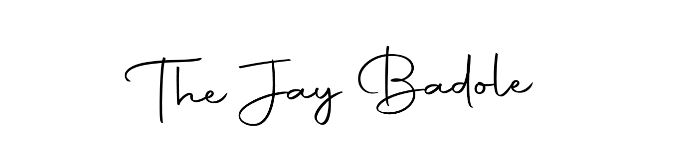 How to make The Jay Badole name signature. Use Autography-DOLnW style for creating short signs online. This is the latest handwritten sign. The Jay Badole signature style 10 images and pictures png