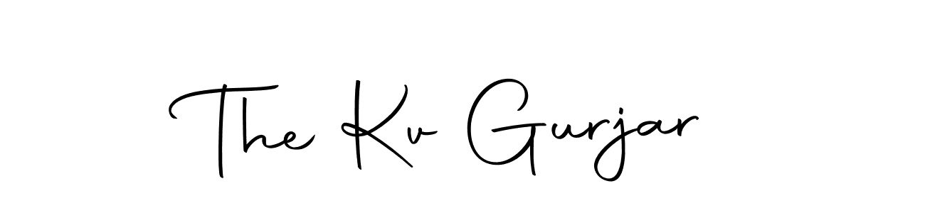 Use a signature maker to create a handwritten signature online. With this signature software, you can design (Autography-DOLnW) your own signature for name The Kv Gurjar. The Kv Gurjar signature style 10 images and pictures png
