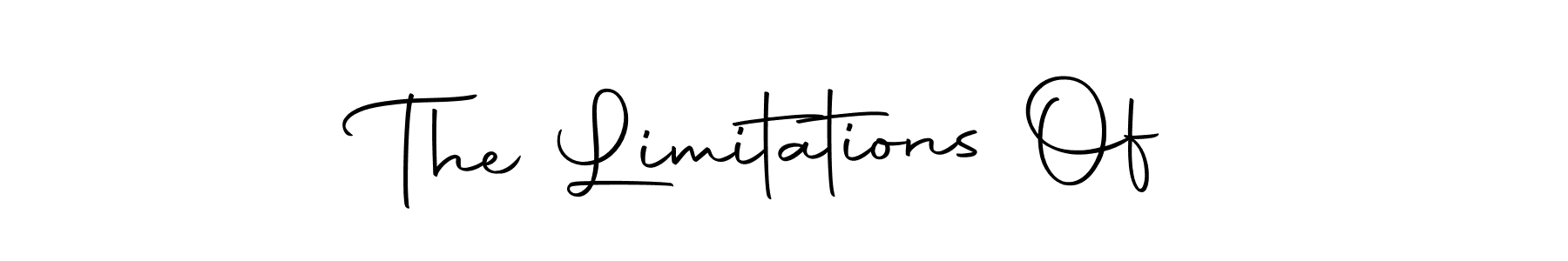 Design your own signature with our free online signature maker. With this signature software, you can create a handwritten (Autography-DOLnW) signature for name The Limitations Of. The Limitations Of signature style 10 images and pictures png