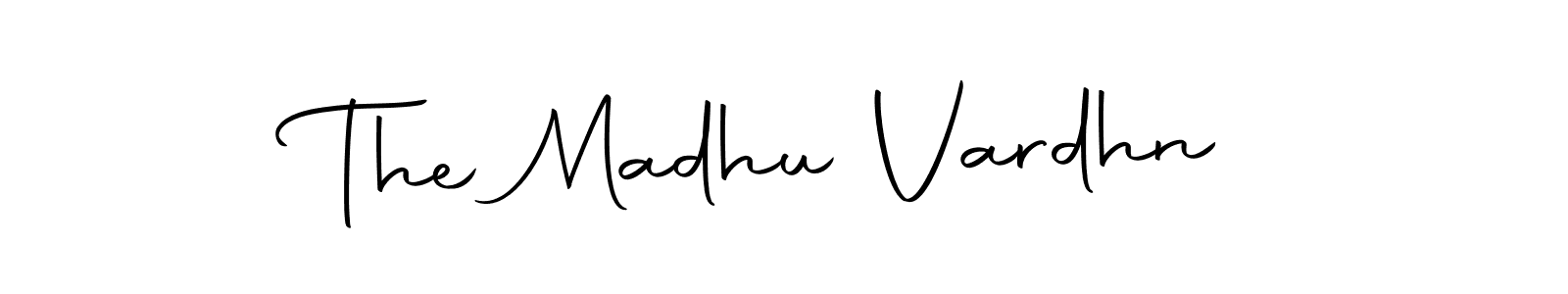 How to make The Madhu Vardhn name signature. Use Autography-DOLnW style for creating short signs online. This is the latest handwritten sign. The Madhu Vardhn signature style 10 images and pictures png