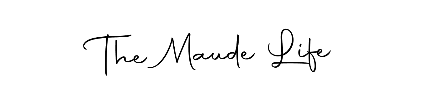 Design your own signature with our free online signature maker. With this signature software, you can create a handwritten (Autography-DOLnW) signature for name The Maude Life. The Maude Life signature style 10 images and pictures png