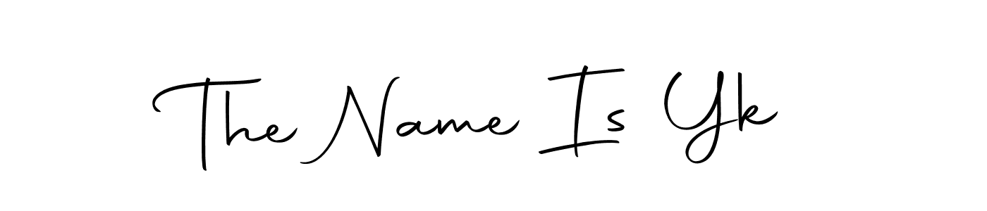 Create a beautiful signature design for name The Name Is Yk. With this signature (Autography-DOLnW) fonts, you can make a handwritten signature for free. The Name Is Yk signature style 10 images and pictures png