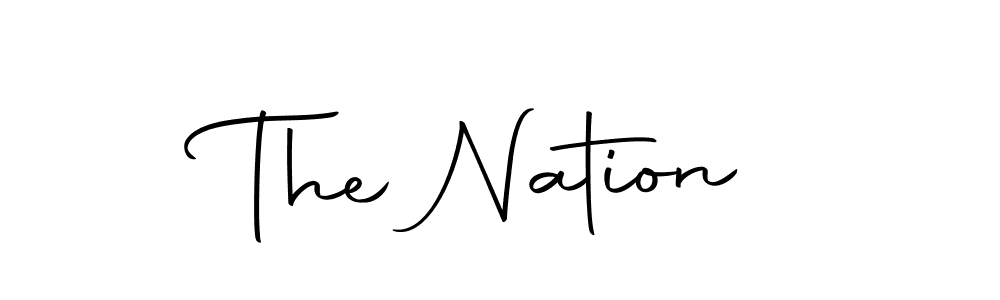 How to make The Nation name signature. Use Autography-DOLnW style for creating short signs online. This is the latest handwritten sign. The Nation signature style 10 images and pictures png