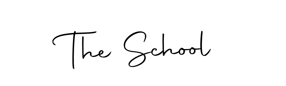 This is the best signature style for the The School name. Also you like these signature font (Autography-DOLnW). Mix name signature. The School signature style 10 images and pictures png