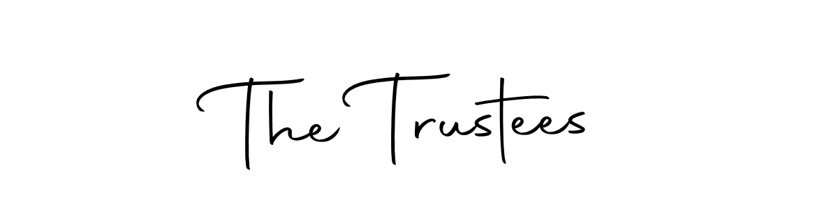 Design your own signature with our free online signature maker. With this signature software, you can create a handwritten (Autography-DOLnW) signature for name The Trustees. The Trustees signature style 10 images and pictures png