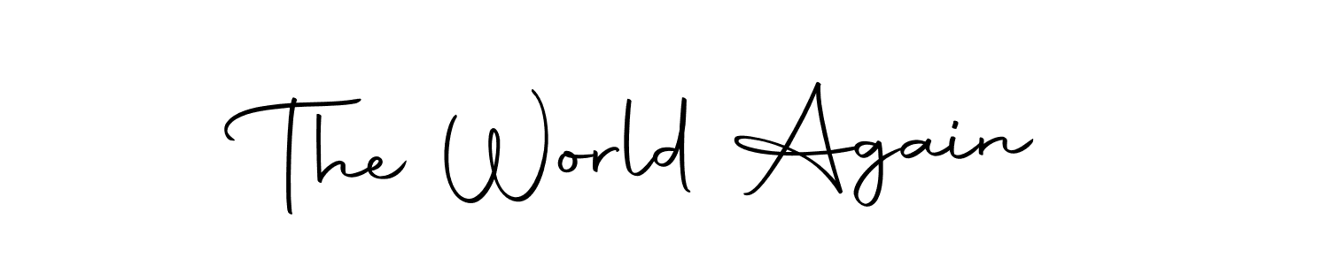 Similarly Autography-DOLnW is the best handwritten signature design. Signature creator online .You can use it as an online autograph creator for name The World Again. The World Again signature style 10 images and pictures png