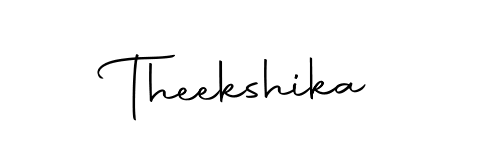 Make a beautiful signature design for name Theekshika. With this signature (Autography-DOLnW) style, you can create a handwritten signature for free. Theekshika signature style 10 images and pictures png