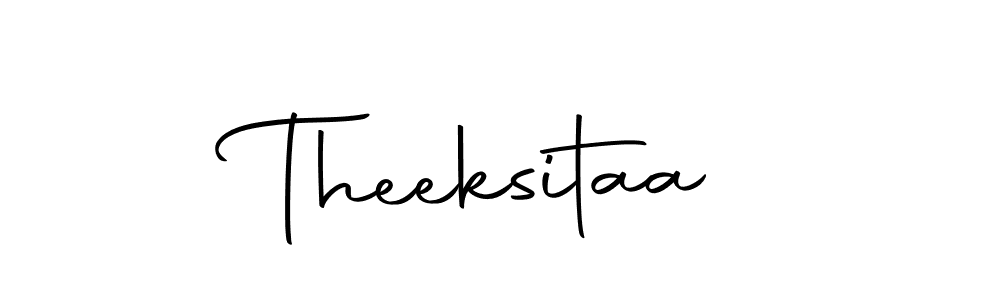 Design your own signature with our free online signature maker. With this signature software, you can create a handwritten (Autography-DOLnW) signature for name Theeksitaa. Theeksitaa signature style 10 images and pictures png