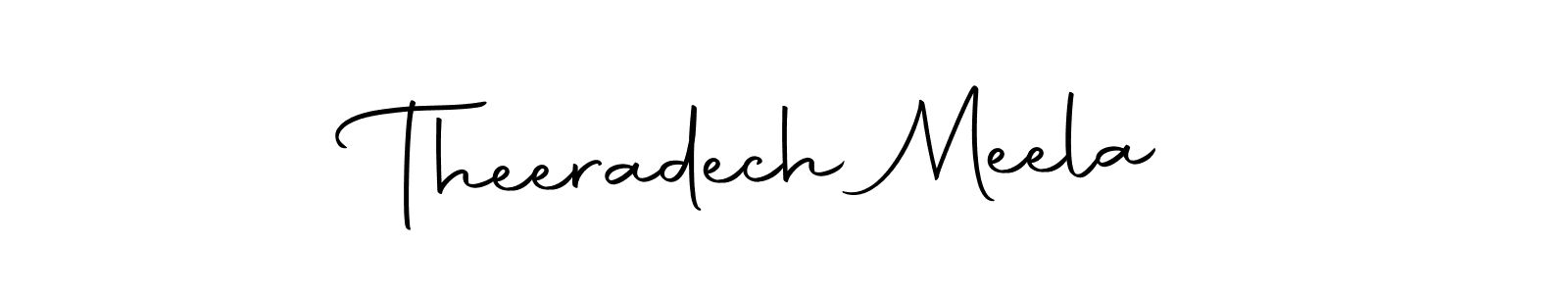 Create a beautiful signature design for name Theeradech Meela. With this signature (Autography-DOLnW) fonts, you can make a handwritten signature for free. Theeradech Meela signature style 10 images and pictures png