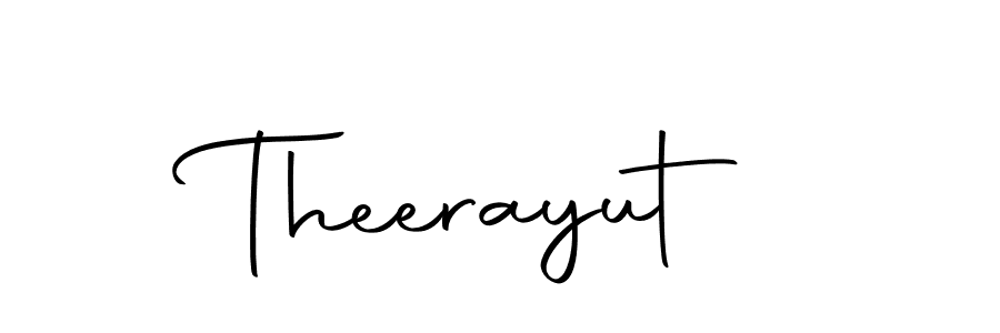 Use a signature maker to create a handwritten signature online. With this signature software, you can design (Autography-DOLnW) your own signature for name Theerayut. Theerayut signature style 10 images and pictures png